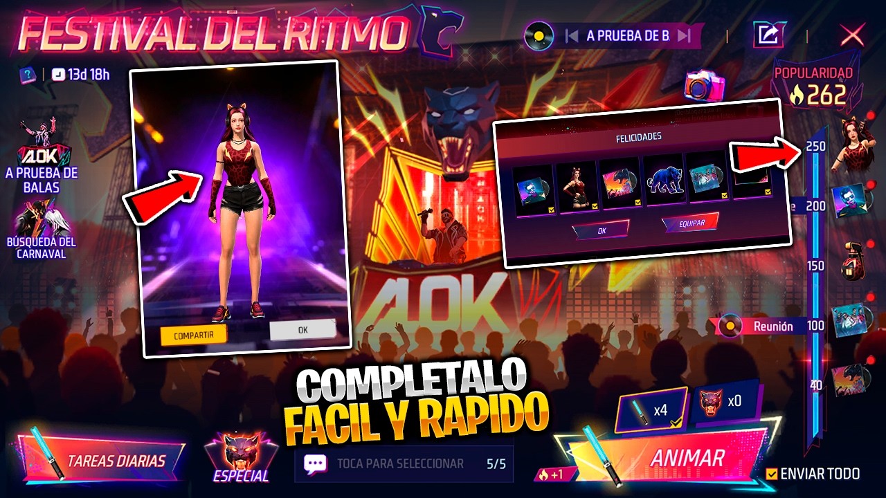 COMO COMPLETAR MAS FACIL Y RAPIDO EVENTO *FESTIVAL DEL RITMO* CONSIGUE MUCHOS TOKENS VARITA LUMINOSA