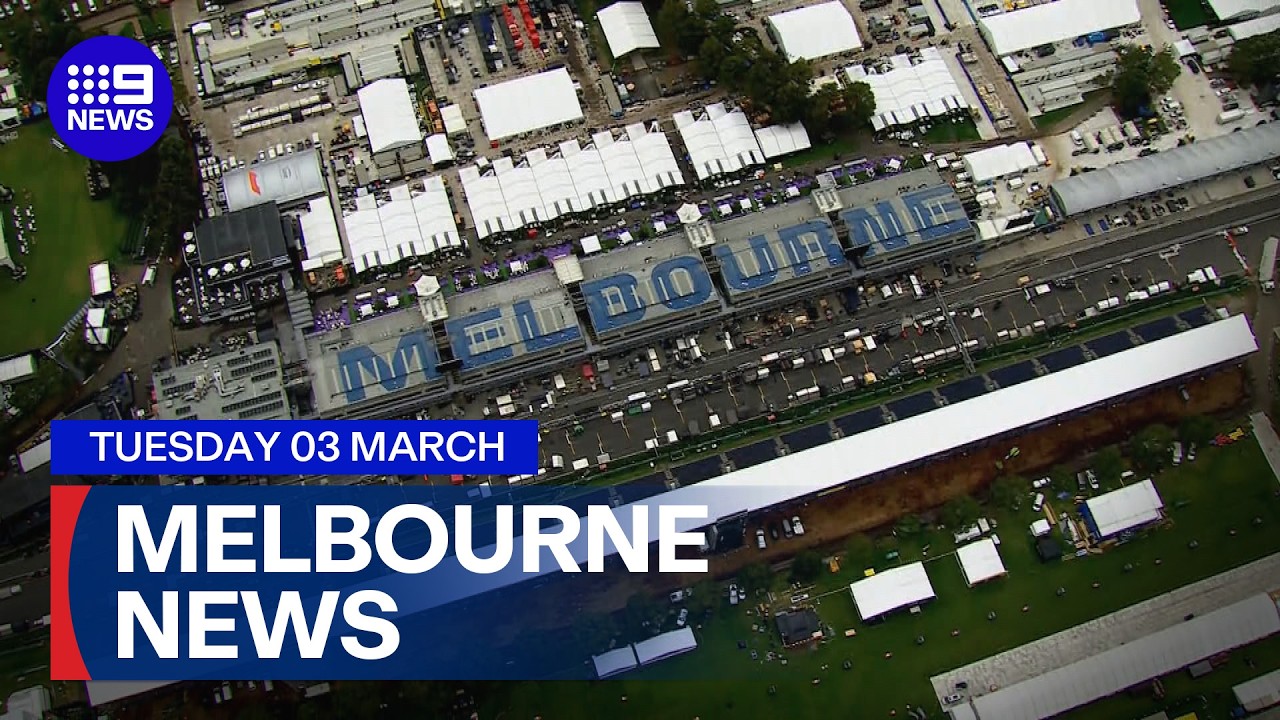 Oscar Piastri in Melbourne; Stolen car split in two | 9News Melbourne | Tuesday March 3