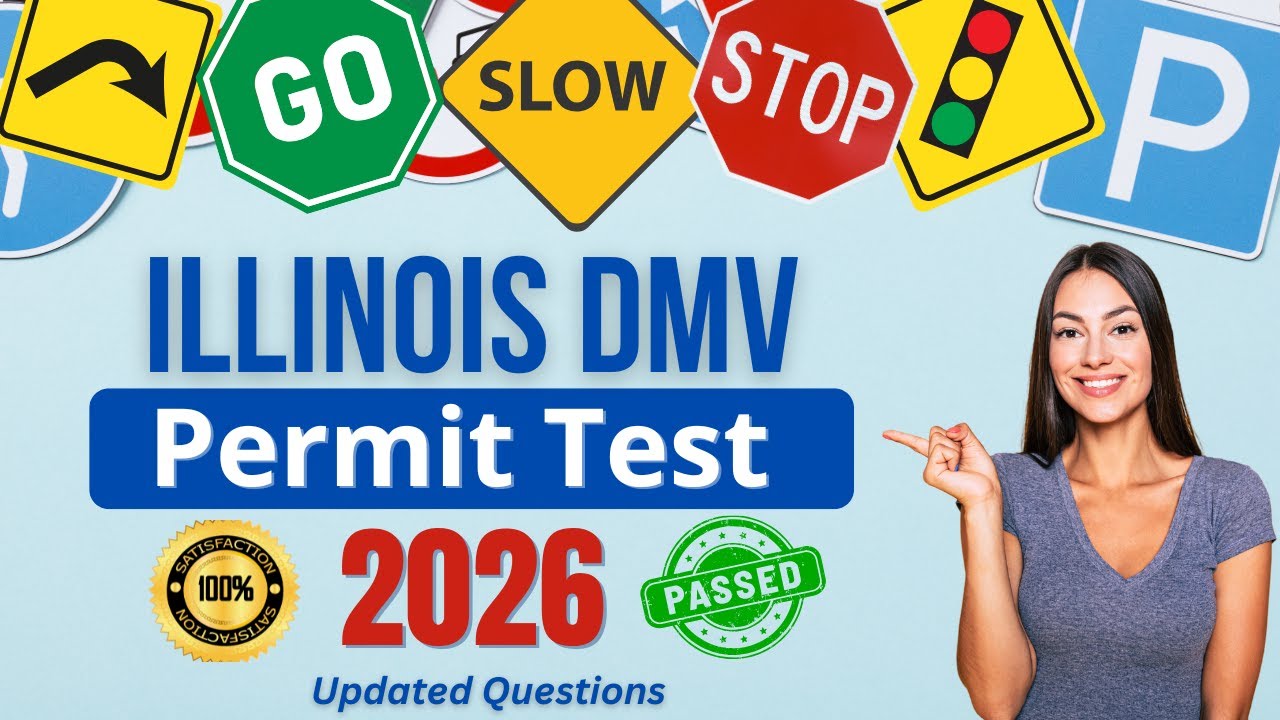 Illinois Permit Practice Test 2026 (Real IL DMV Questions + Answers) Learners Permit Knowledge Test