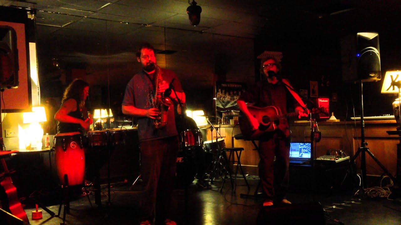 Robbie Dooley, Drew Ratliff, Jason Park, and Lacy performing at Champions Bar Open Mic 10 23 15