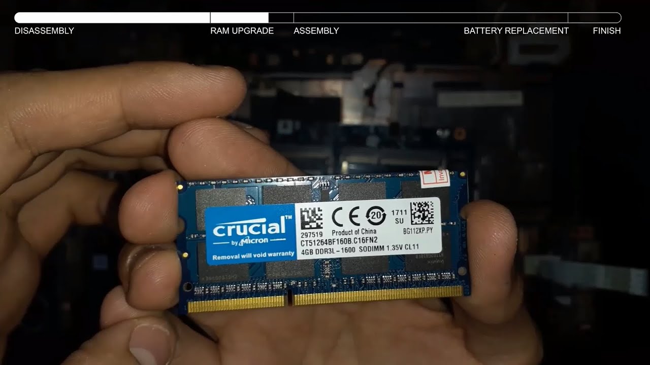 Acer Aspire E5-571 RAM upgrade & battery replacement