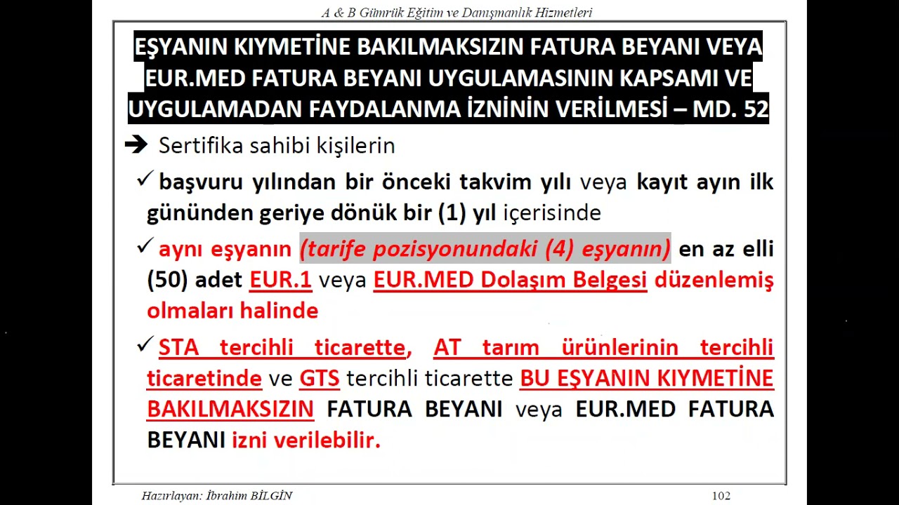 YETKİLENDİRİLMİŞ YÜKÜMLÜ STATÜSÜ EĞİTİMİ 4.KISIM