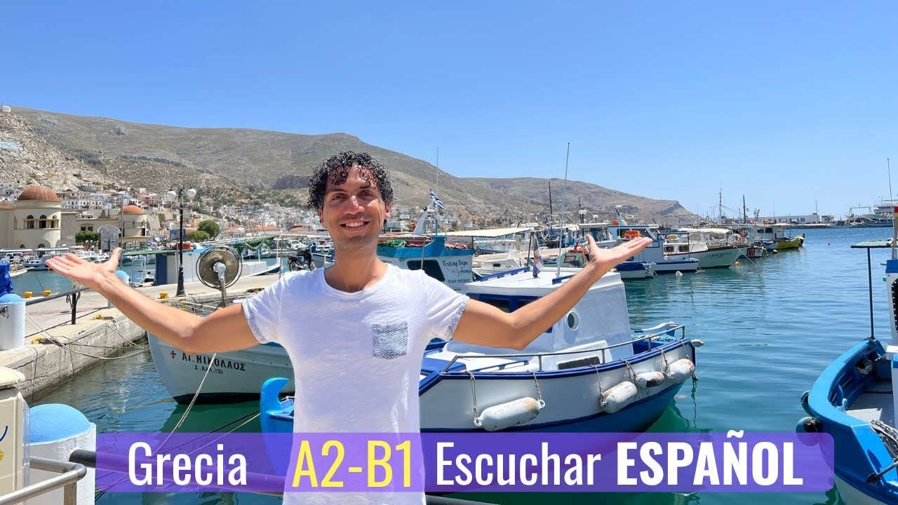 🌴Vacaciones en Kalymnos, Grecia 🌞 Spanisch Hörverstehen A2-B1 mit Untertiteln