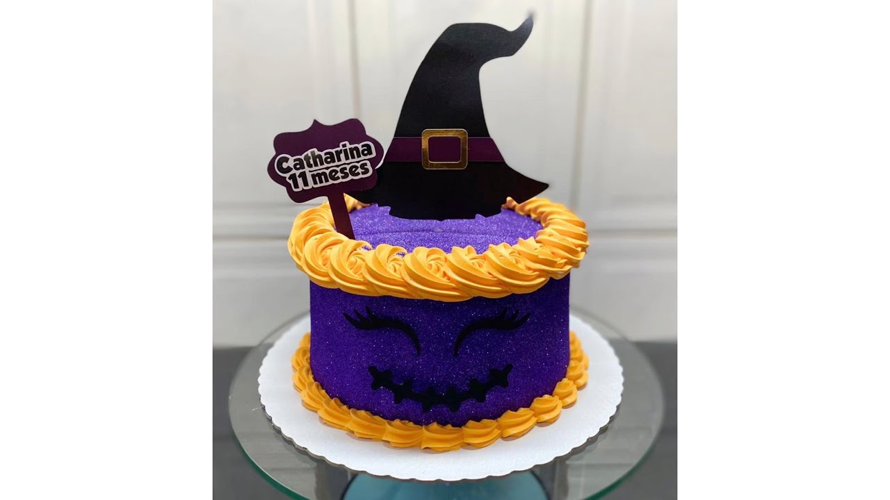 GLOW CAKE BRUXINHA | BOLO HALLOWEEN