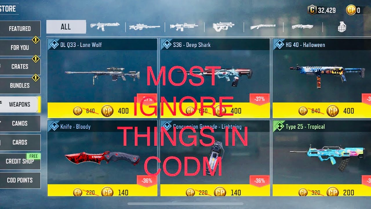 Most Ignored Things in CODM | CODM