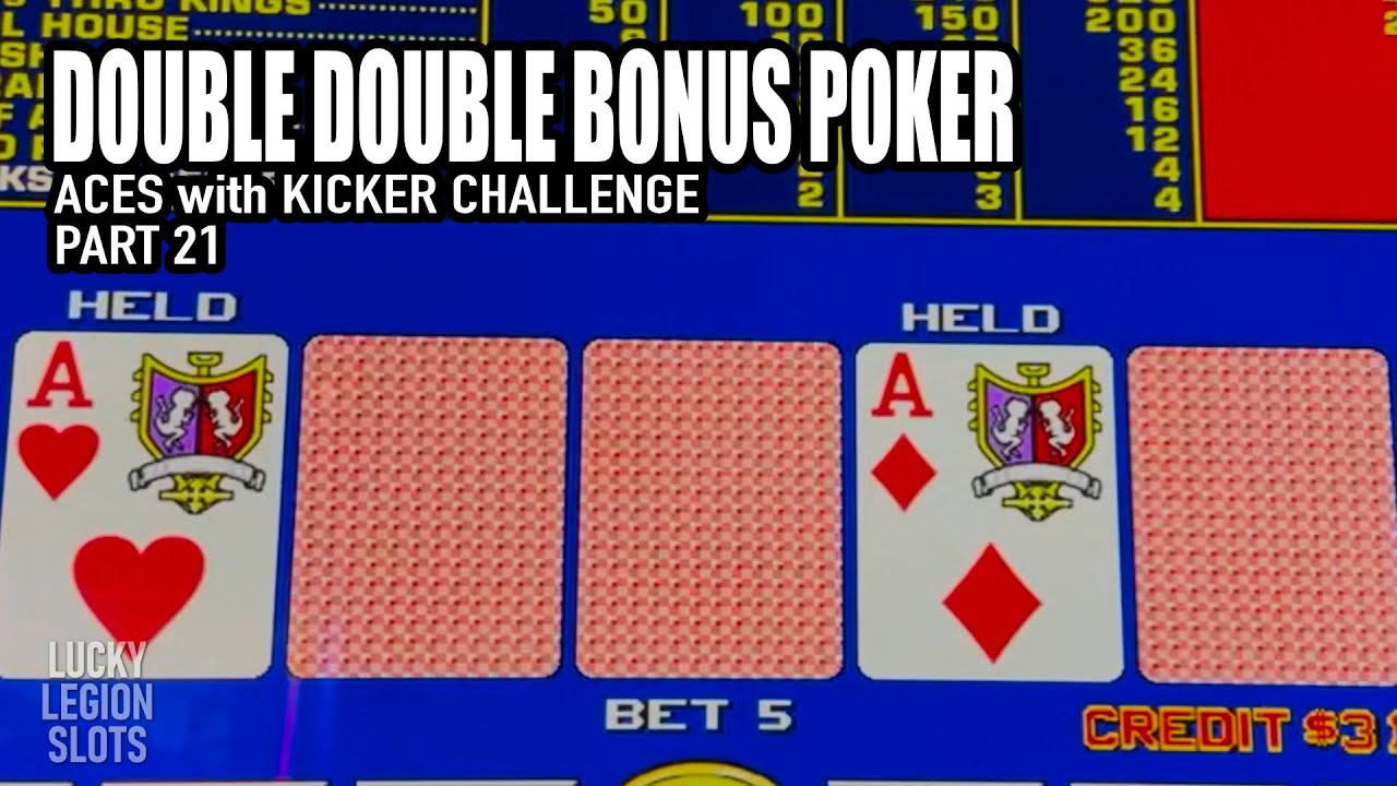Video Poker DOUBLE DOUBLE BONUS POKER 9/6 - Pt 21 Aces w Kicker Challenge - Condensed Live