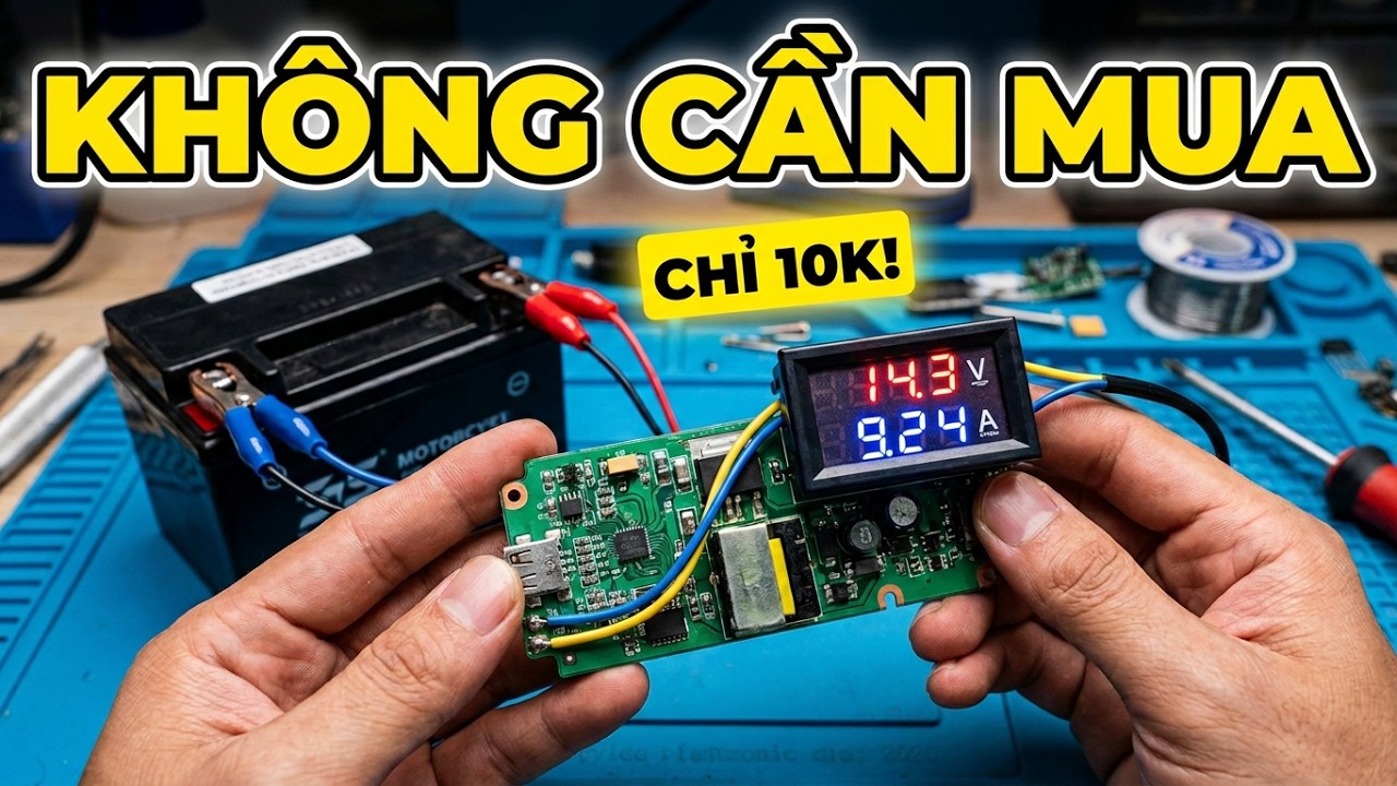 Bạn không mua mới sạc bình xe máy nữa nhé