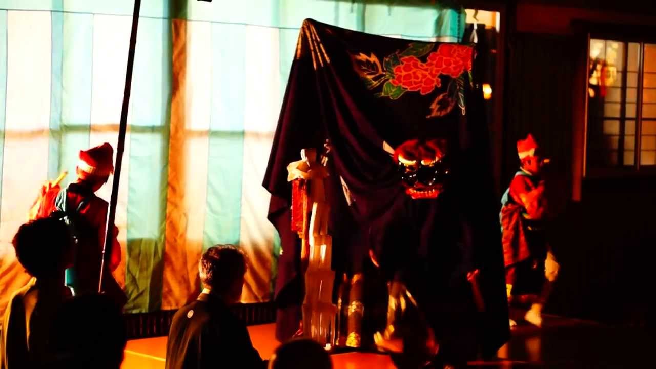 平成25年大畑八幡宮例大祭 宵宮 正津川神楽会 踊り獅子