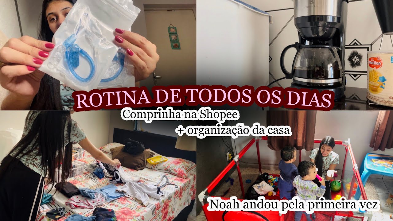 COMPRINHA NA SHOPEE | NOAH ANDOU PELA PRIMEIRA VEZ | ROTINA DONA DE CASA | Monique Moraes 