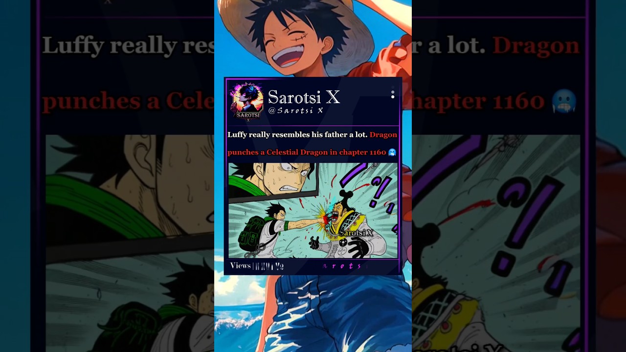 Dragon punches a Celestial Dragon in chapter 1160 🫡 #dragon #celestialdragon #luffy #onepiece