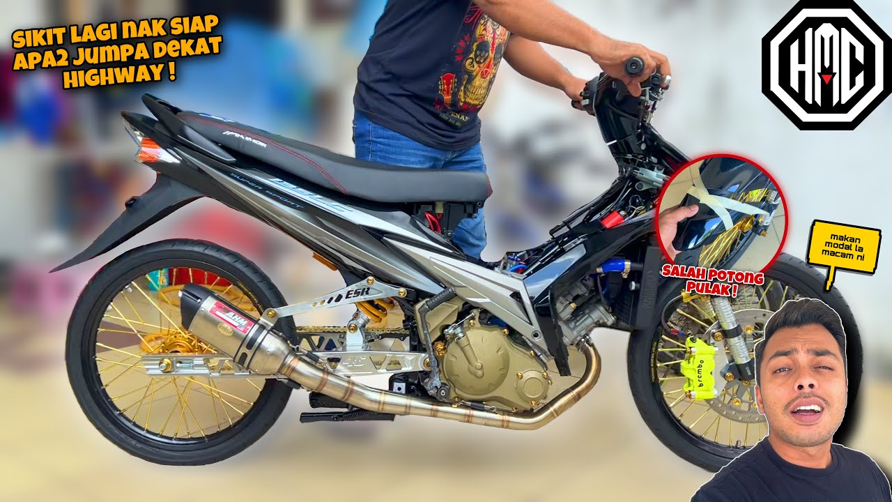 10% lagi nak SiAP CRYPTON 135 66/4.65 JetROD 🔥| HODOH terus motor aku mat ! 😭