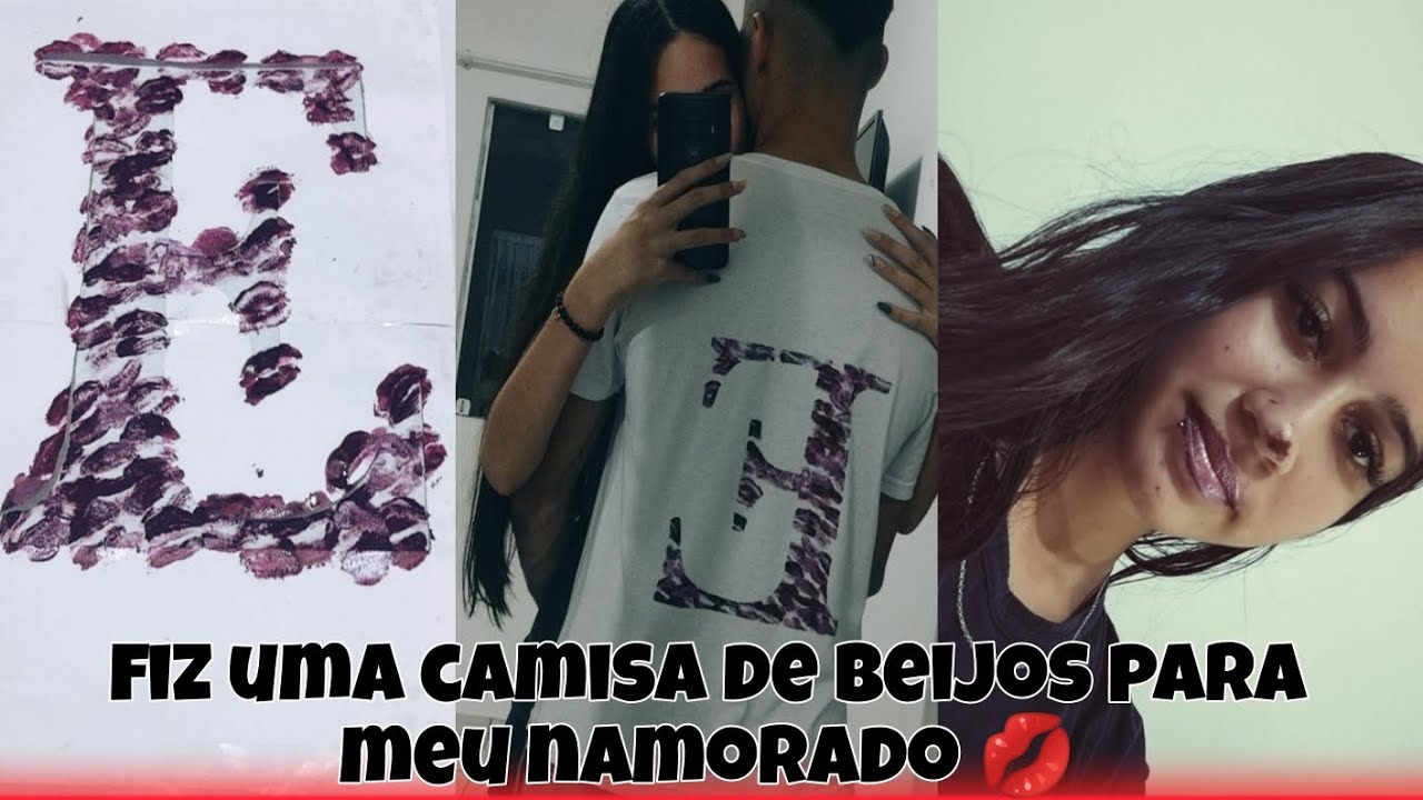 fiz uma camisa de beijos para meu namorado ❤️💋