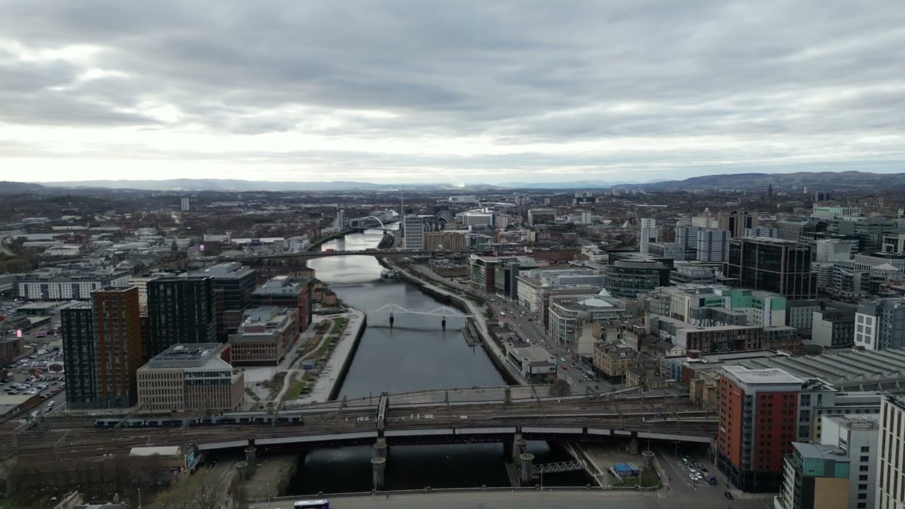 Drone Clips - Glasgow City Centre, Scotland, UK