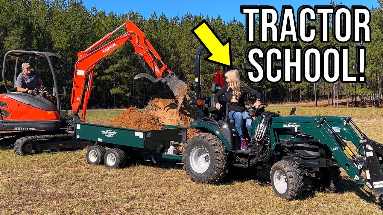 Moving Mountains of Dirt With a 25 hp Tractor and Mini Excavator!