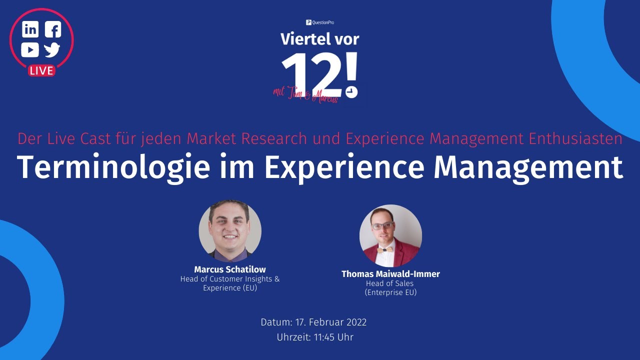 Terminologie im Experience Management - Viertel vor 12!