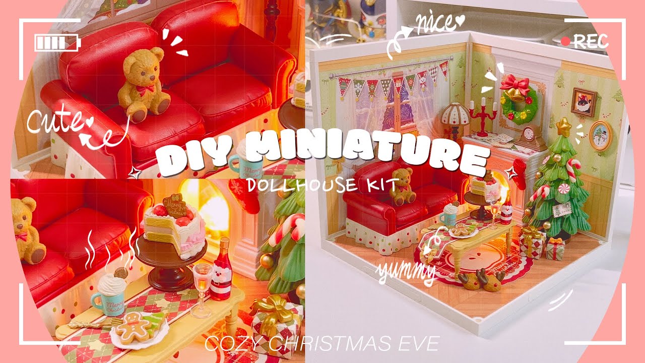 ✧ Satisfying Miniature Kit Build | Rolife - Cozy Christmas Eve 🎄 | Cozy Vibes ✧ #diyminiature