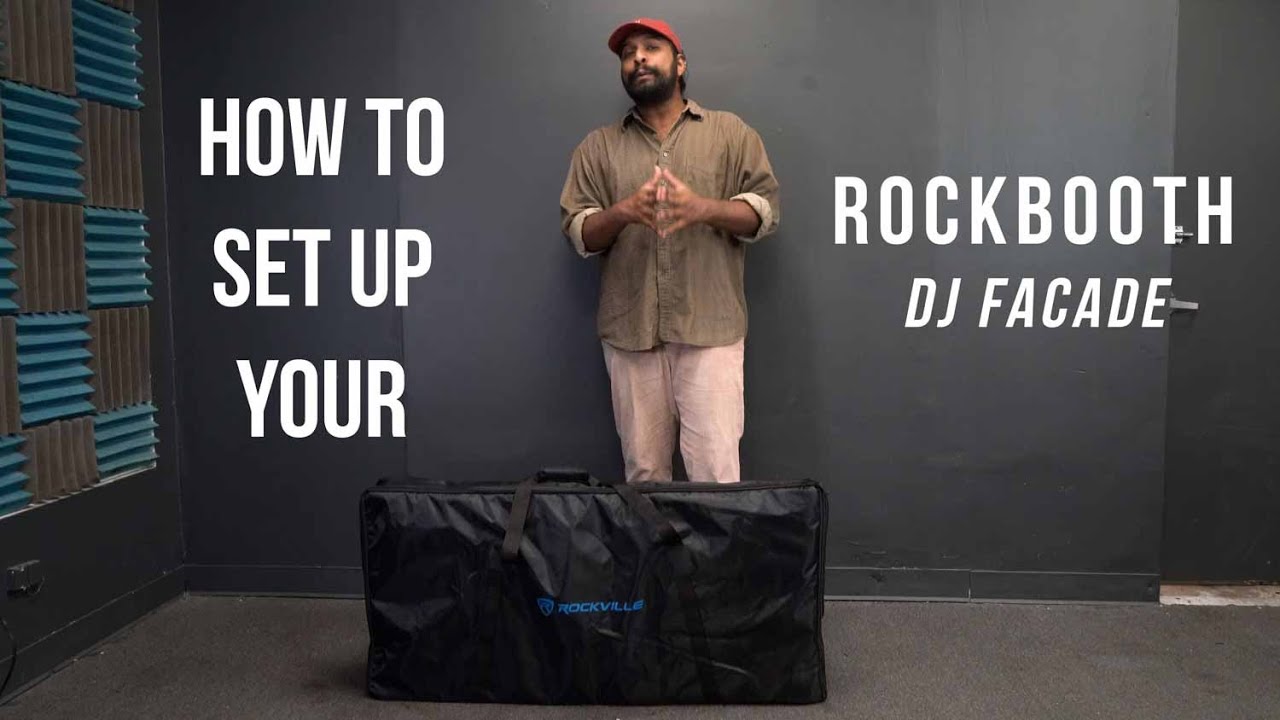 HOW To Set Up YOUR ROCKBOOTH DJ Event Booth Facade w/ Table, Carry Bag and Black and White Scrims