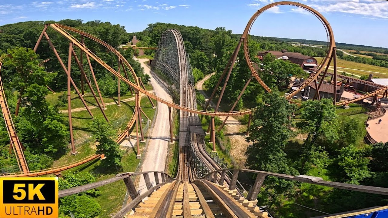 The Voyage POV 5K ULTIMATE WOODEN COASTER Holiday World Santa Claus, IN