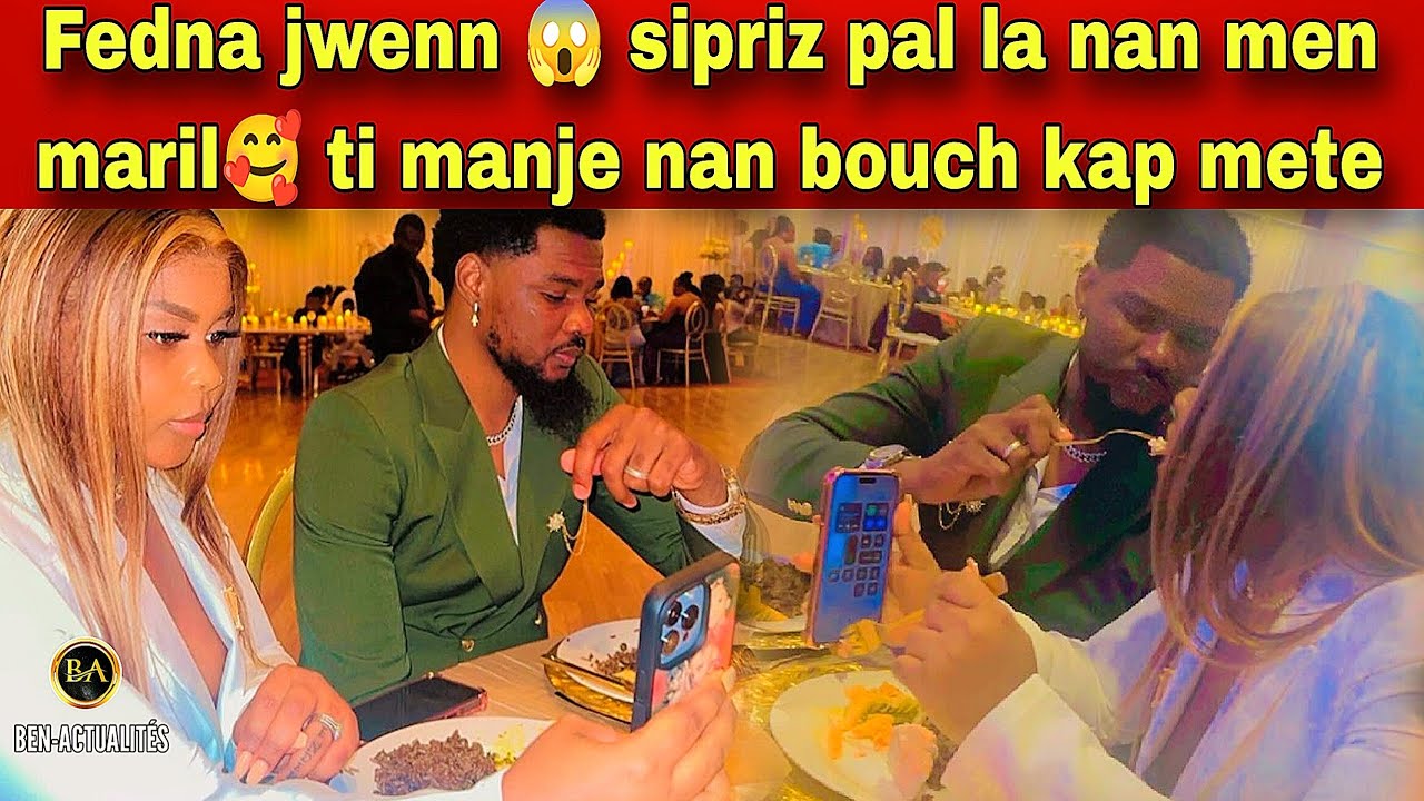 Fednalle jwenn 😱 sipriz pal la nan men maril 🥰 Fedna kontan Wender ap met ti manje nan bouch li 💝🥰