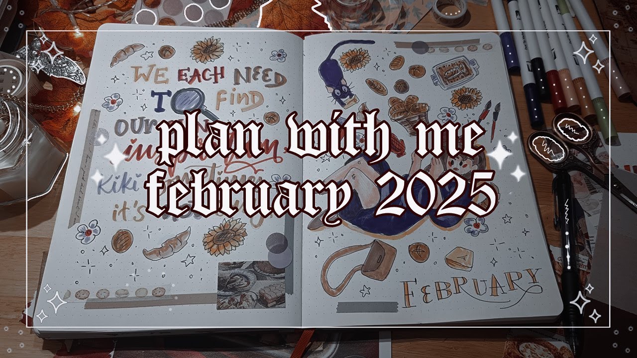 ˏˋ✧ February 2025 Bullet Journal PWM | Studio Ghibli - Kiki's Delivery Service ✧ˏˋ