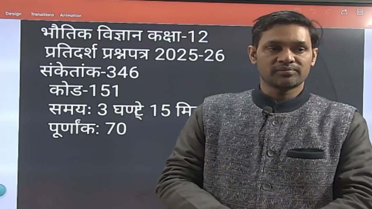 12th Physics I Model Paper 2026 I By S  K  Sir