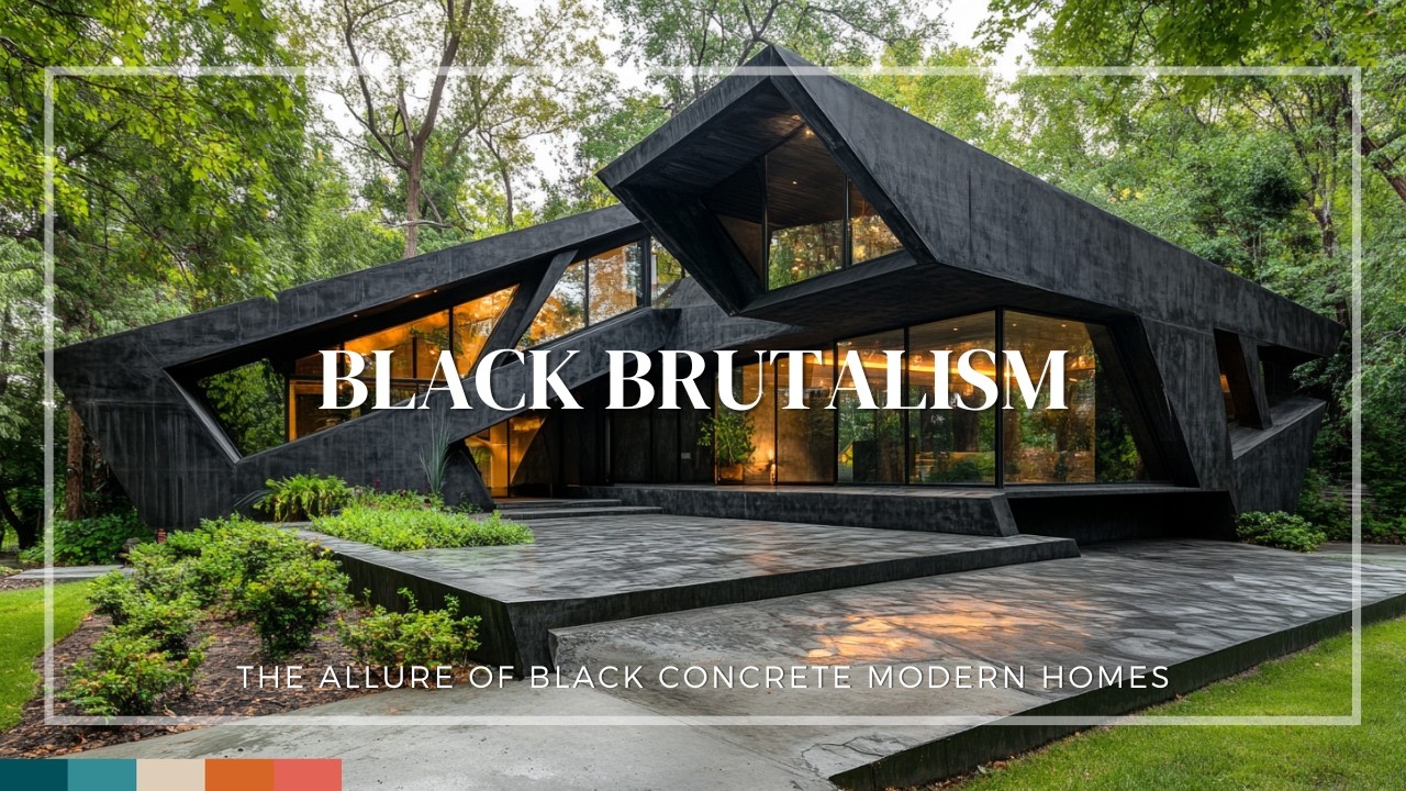 Brutalism Meets Elegance: The Allure of Black Concrete Modern Homes