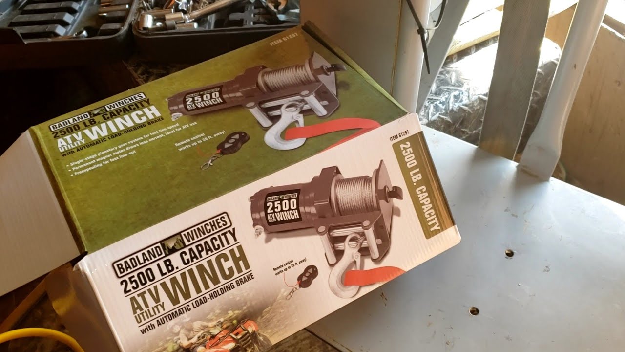 HARBOR FREIGHT 2500lb Badland Winch for Big Water Slides / Project