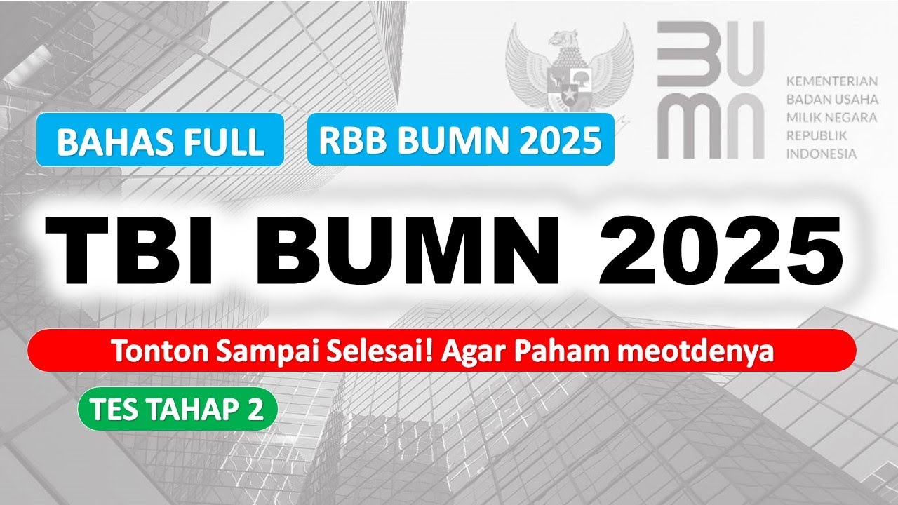 BAHAS SOAL FR PESERTA BUMN 2025 || TBI BUMN Metode Structure agar nilainya diatas 600++