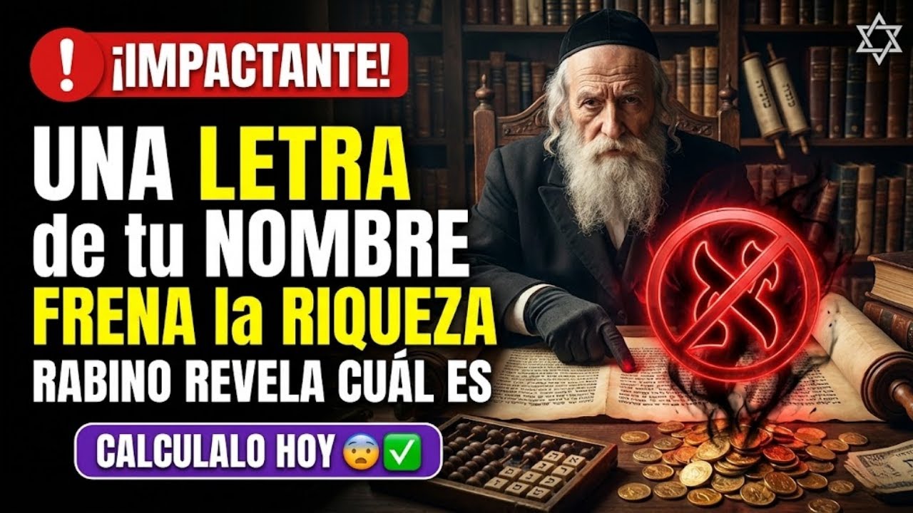 🔴 ¡IMPACTANTE! UNA LETRA de tu NOMBRE FRENA la RIQUEZA — RABINO REVELA CUÁL ES (CALCULALO HOY) 😨✅
