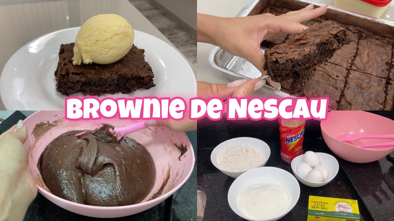 NATI NA COZINHA: FIZ BROWNIE DE NESCAU, FÁCIL