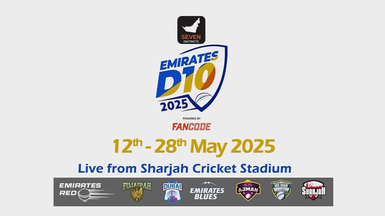 Seven Districts Emirates D10 powered by Fancode | Emirates Blues v Fujairah | M9 | Sharjah Stadium