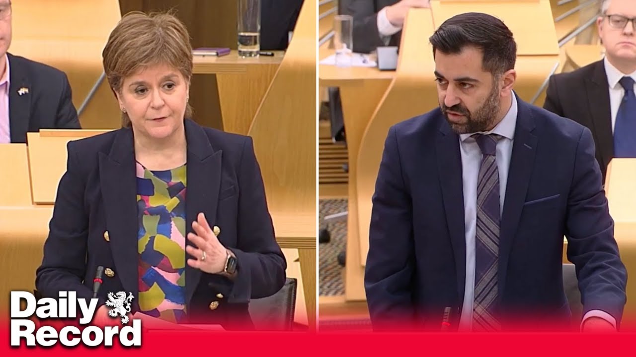 Nicola Sturgeon asks first FMQs question since stepping down as First Minister