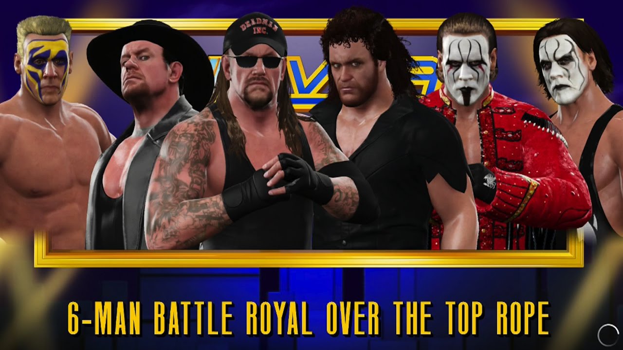 WWE 2K17 UNDERTAKER,'00,'91 Vs. STING,'91,'99 6-MAN BATTLEROYAL SIMULATION