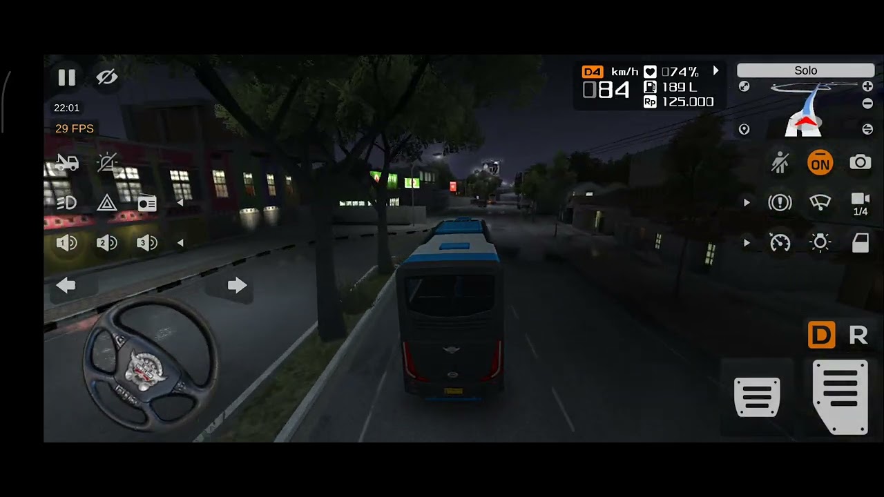 Night Driving Bus High Speed #video #bussid