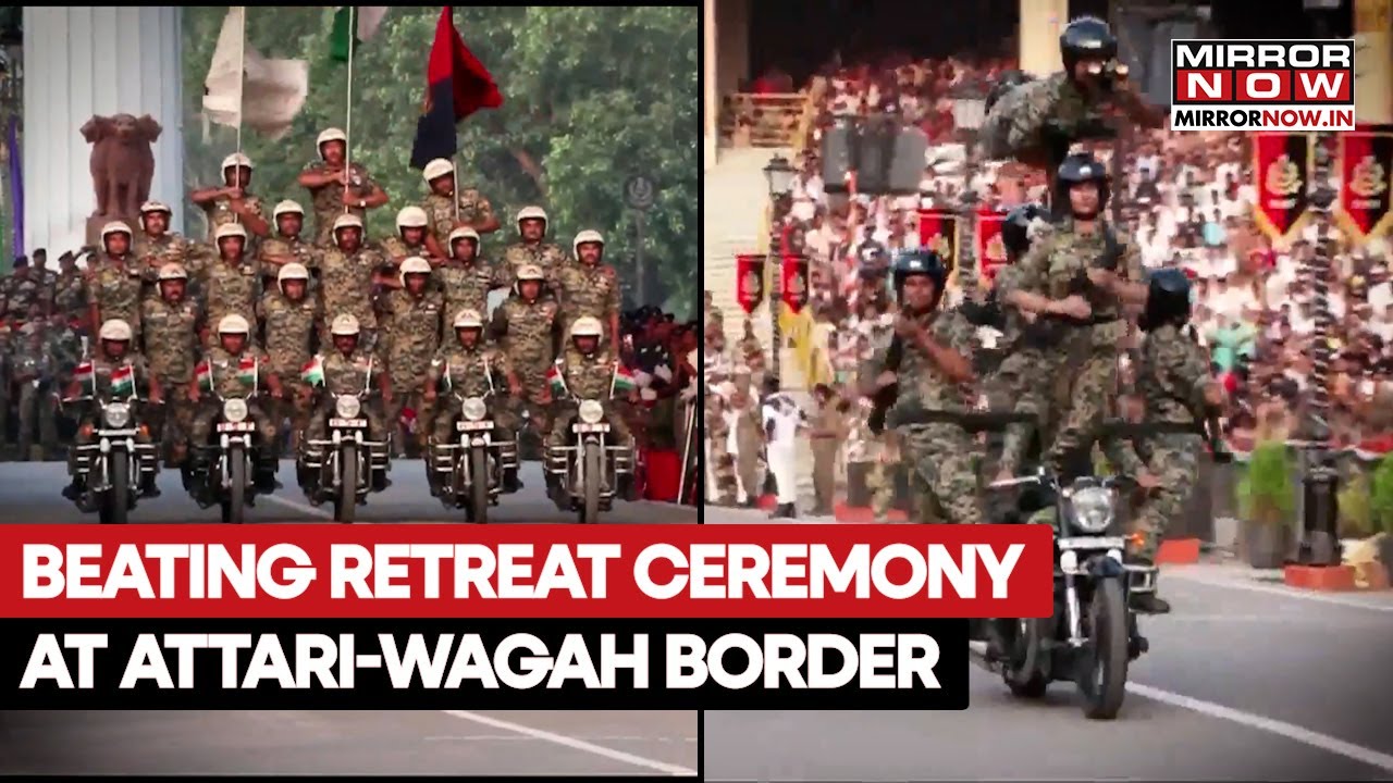 BSF Jawans, Canine Soldiers Dazzle Crowds At Attari-Wagah Border On 79th Independence Day | Watch