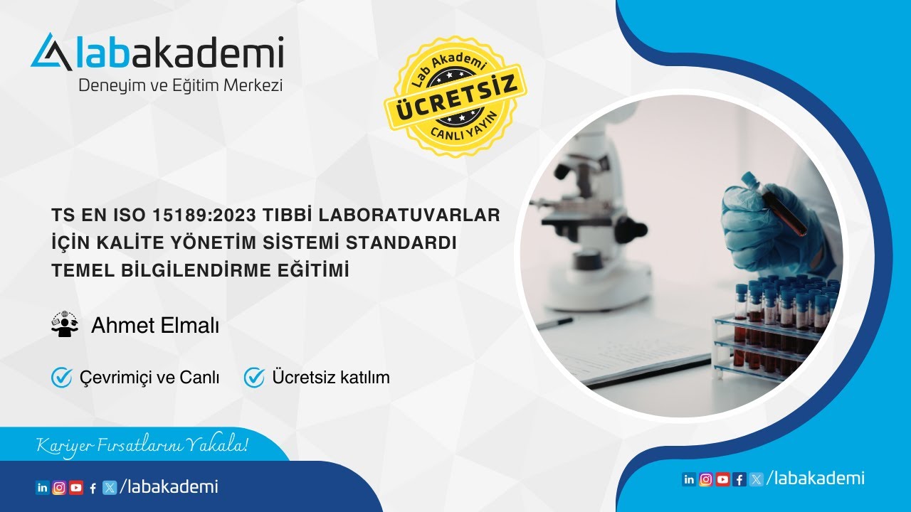 TS EN ISO 15189:2023 Tıbbi Laboratuvarlar için Kalite Yönetim Sistemi Standardı #iso15189