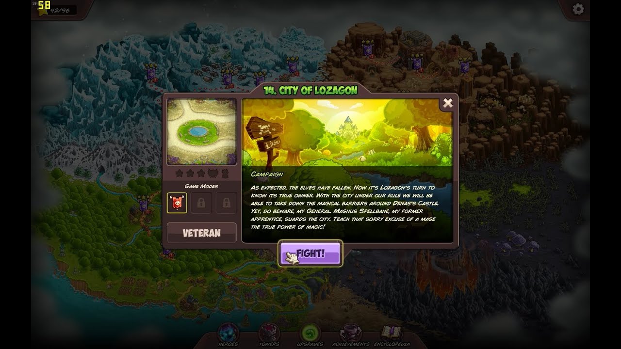 Kingdom Rush Vengeance City Of Lazagon Veteran 3 Stars
