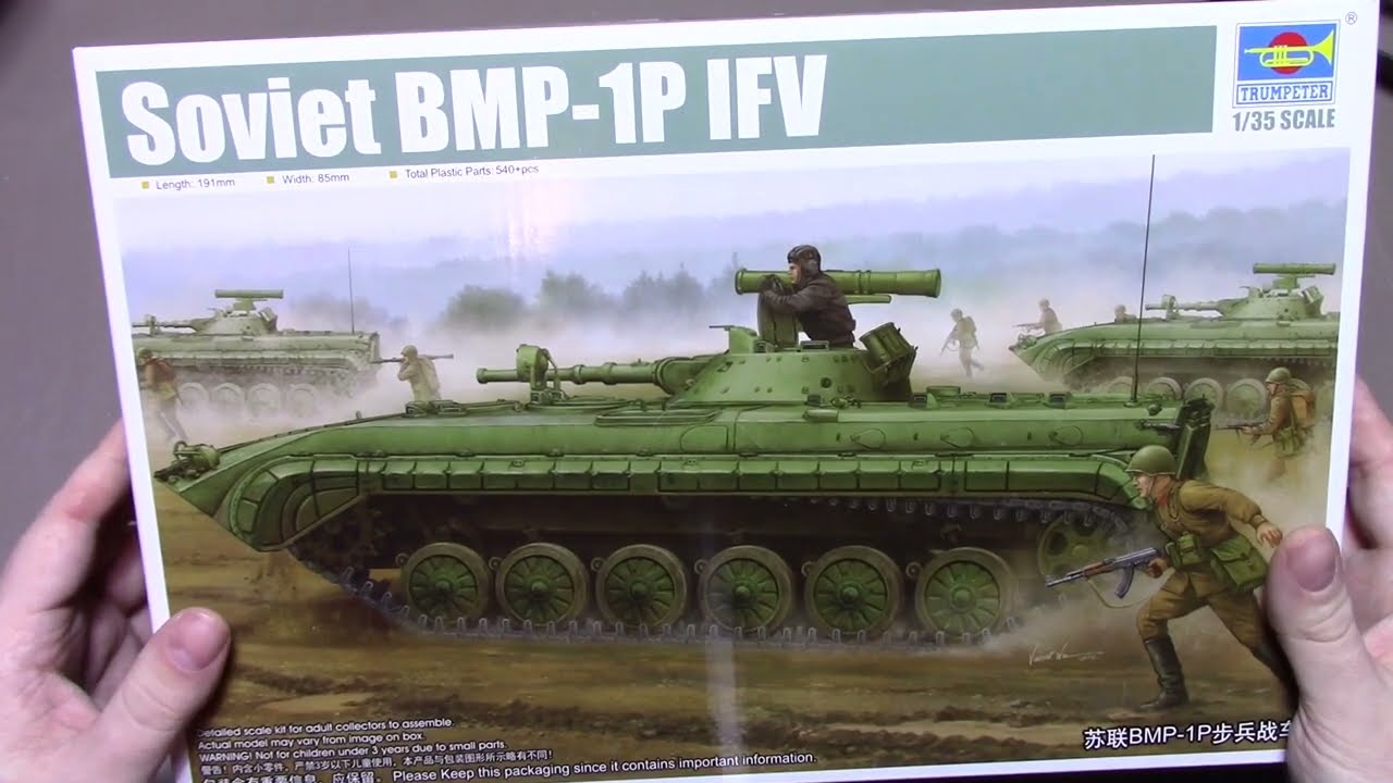 In box preview: 1/35 BMP-1P IFV by Trumpeter models