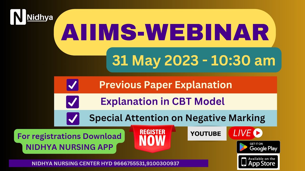 AIIMS - WEBINAR || NIDHYA NURSING CENTER
