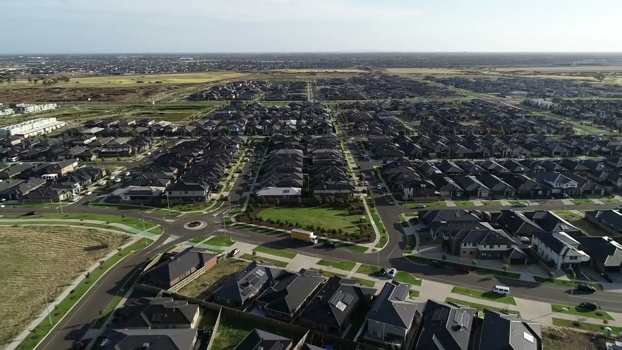 An aerial view of a Typical Suburb in Australia