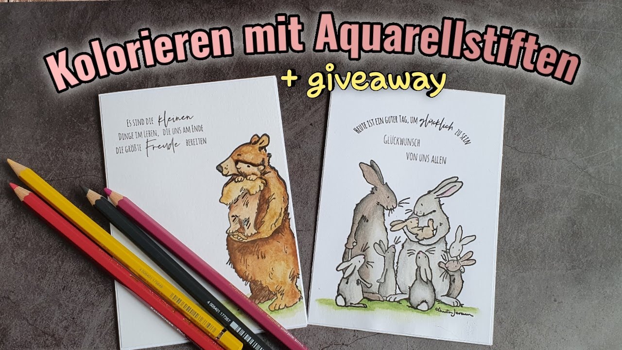 Anleitung kolorieren | coloring mit  Aquarellstiften & kleines giveaway