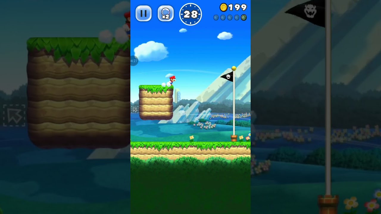 Jogando mario run sem morrer (confia)