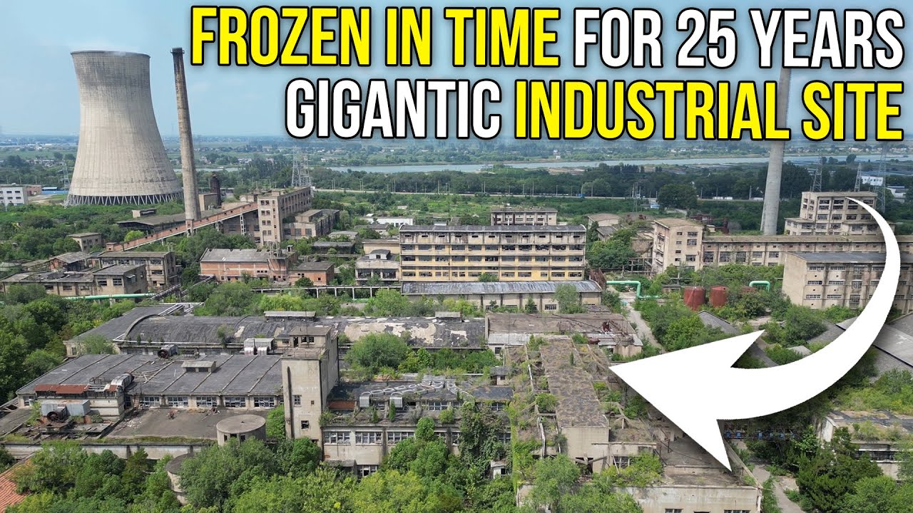 Frozen in time, exploring a 25 year abandoned industrial site with many features