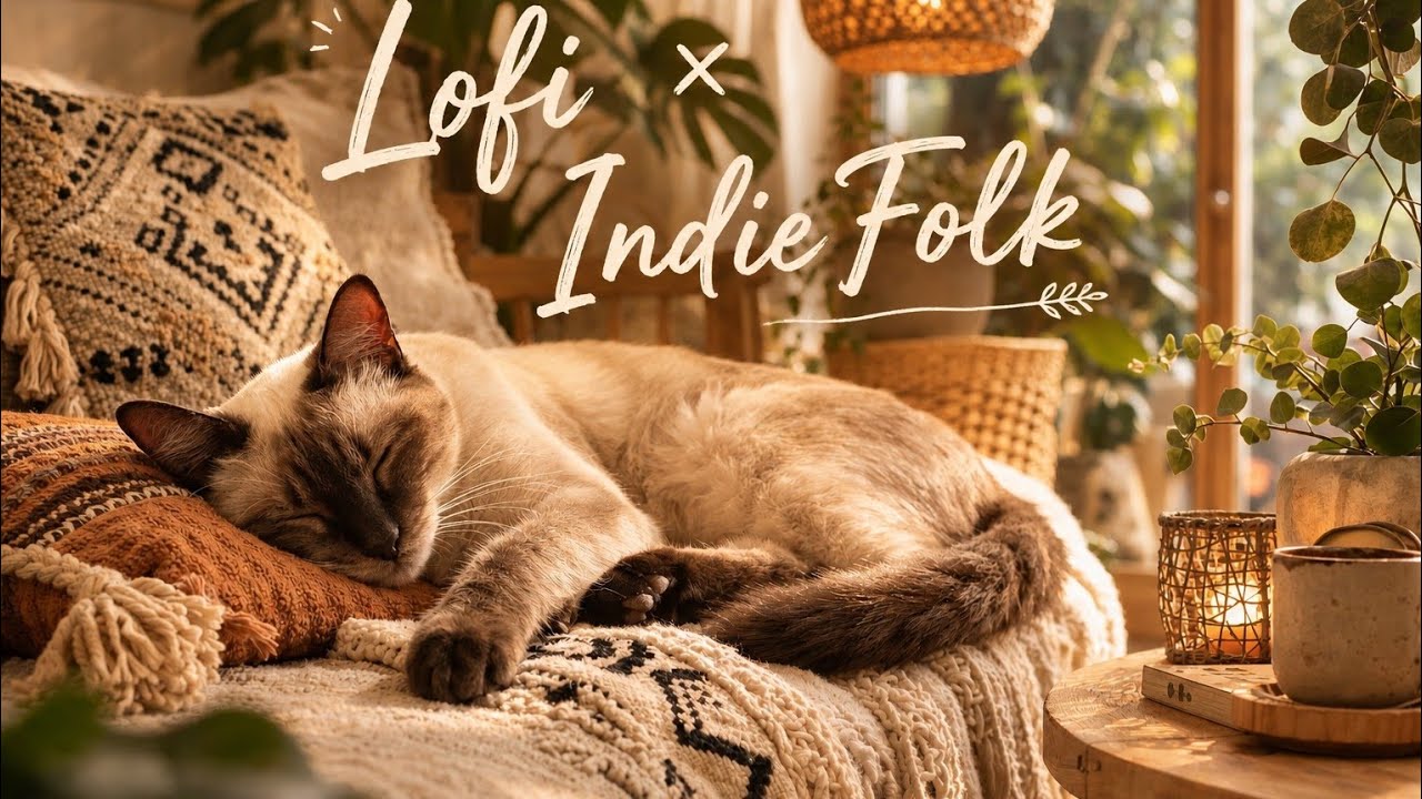 2.5 Hours of Lofi × Indie Folk / Studying, Working in a Cosy Living Room