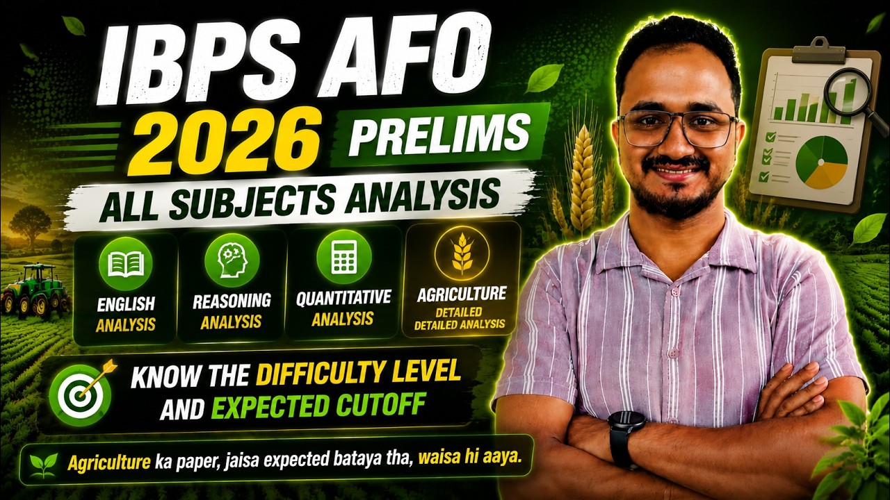 IBPS AFO Prelims Analysis 2026 || All Agri Questions & QRE || Expected Cut-off ?? By Kailash Sir