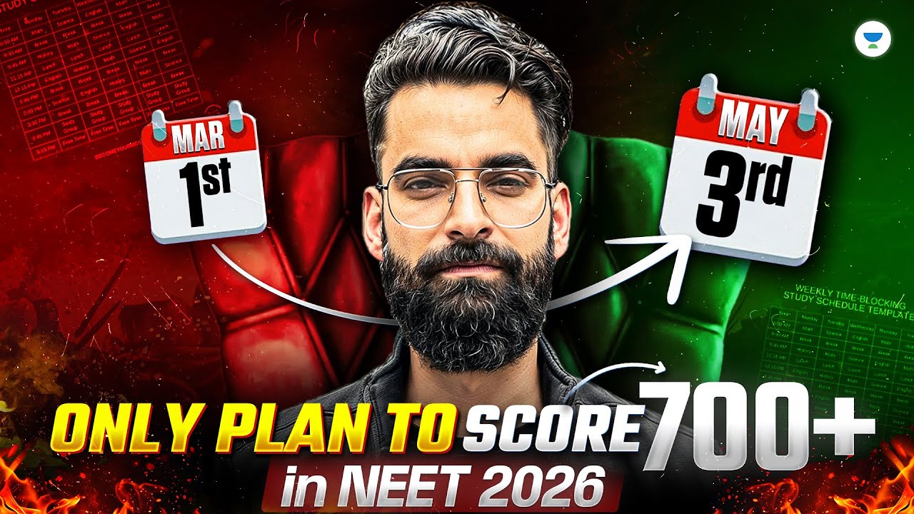🚀 1 Mar→ 3 May: The ONLY Plan to Score 700+ in NEET 2026! Wassim Bhat 