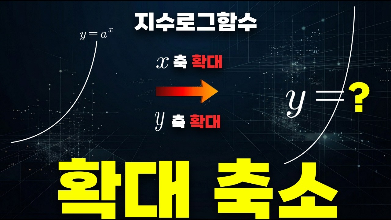 구독자 분들만 조용히 보세요. (ft. 지수로그함수 확대, 축소의 모든 것)