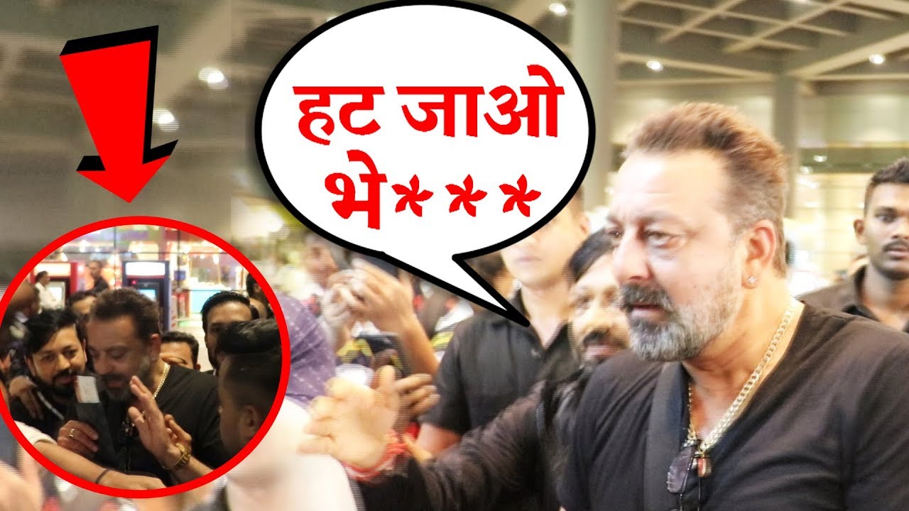 Sanjay Dutt Gets Angry On Media At Airport