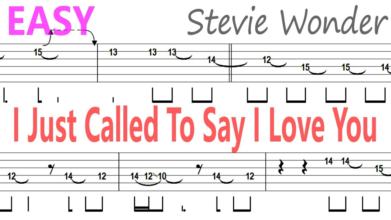 Stevie Wonder - I Just Called To Say I Love You / Guitar Solo Tab+BackingTrack