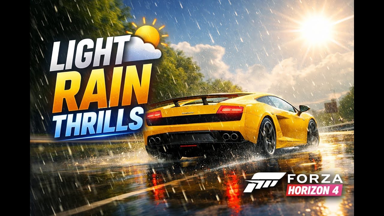 Lamborghini Gallardo Cruising Under the Sun 🌤️ | Light Rain Vibes | Forza Horizon 4